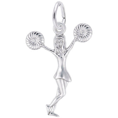 Rembrandt Cheerleader Charm in Sterling Silver