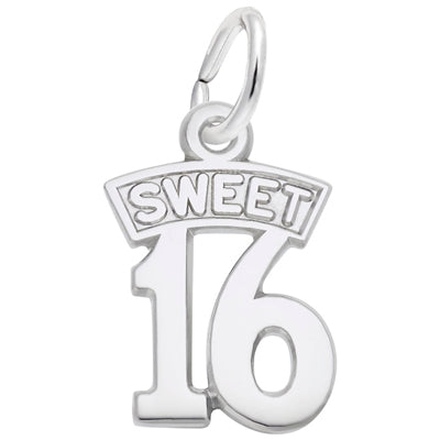 Rembrandt Sweet Sixteen Charm in Sterling Silver
