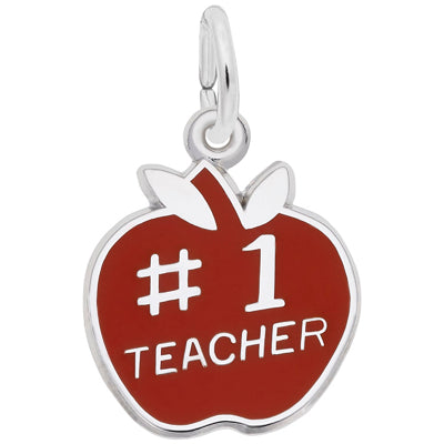 Rembrandt #1 Teacher Charm in Sterling Silver