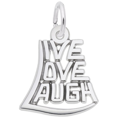 Rembrandt Live, Love, Laugh Charm in Sterling Silver