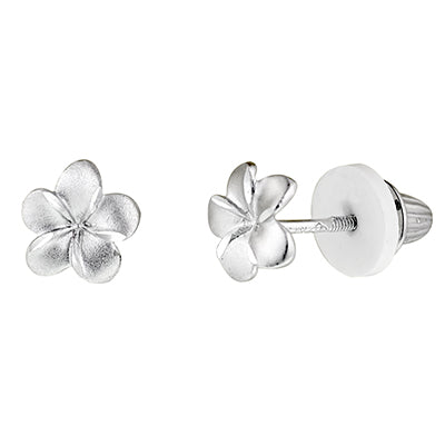Children Flower Stud Earrings in Sterling Silver
