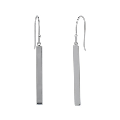 Bar Drop Earrings in Sterling Silver