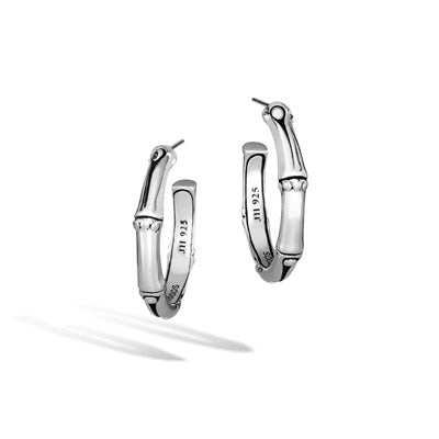 John Hardy Bamboo Collection Hoops in Sterling Silver