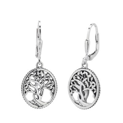 Keith Jack Tree of Life Earrings in Sterling Silver