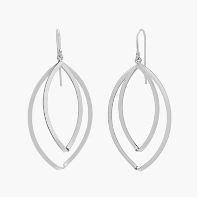Double Twist Earrings in Sterling Silver
