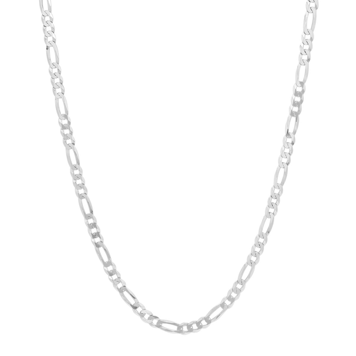 Figaro Chain in Sterling Silver (24 inches and 5mm)