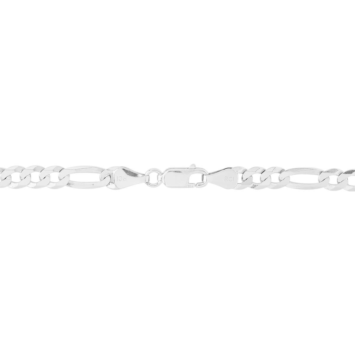 Figaro Chain in Sterling Silver (24 inches and 5mm)