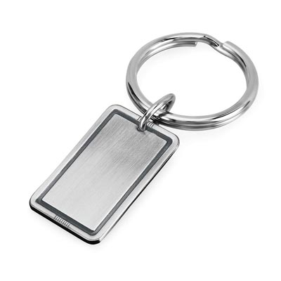 Key Ring in White Metal