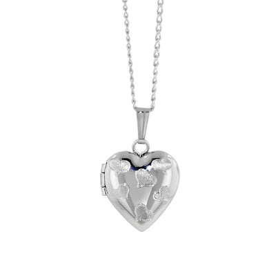 Childrens Heart Locket in Sterling Silver