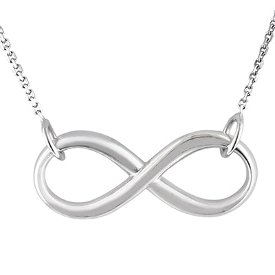 Infinity Necklace in Sterling Silver (18 inches)