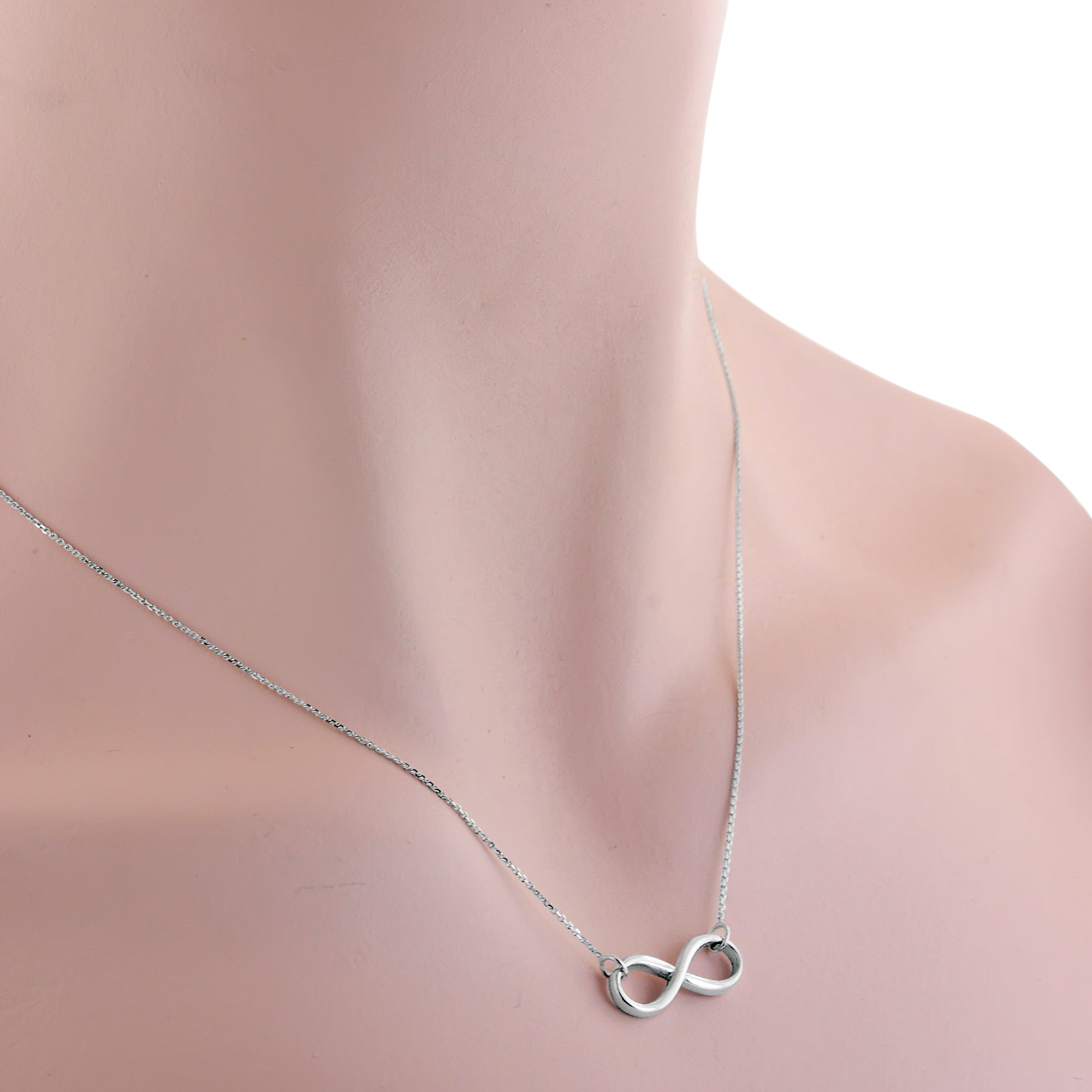 Infinity Necklace in Sterling Silver (18 inches)