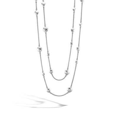 John Hardy Dot Collection Hammered Station Necklace in Sterling Silver