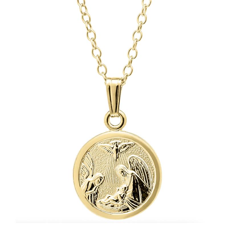 Children Guardian Angel Necklace in 14kt Gold Filled