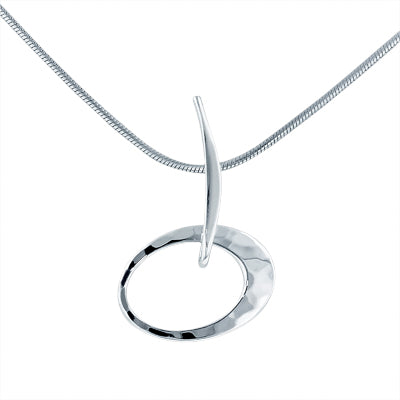 E.L. Designs Petite Elliptical Necklace in Sterling Silver