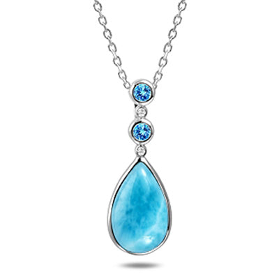 Alamea Larimar Necklace in Sterling Silver