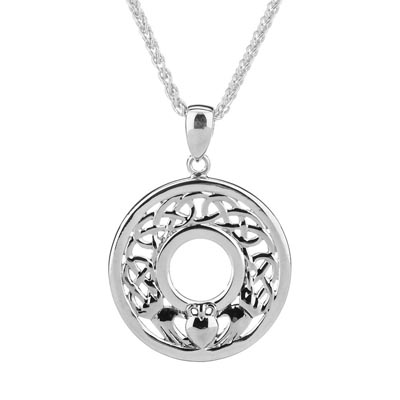 Keith Jack Claddagh Necklace in Sterling Silver