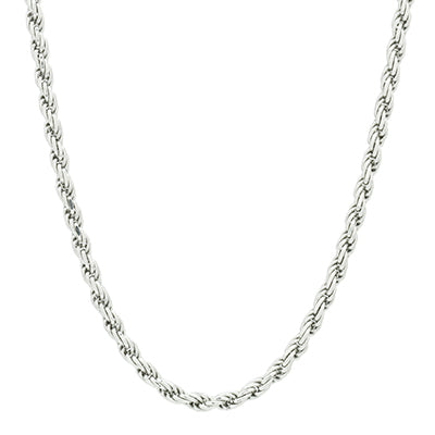 Rope Chain in Sterling Silver (22 inches and 3.6mm)