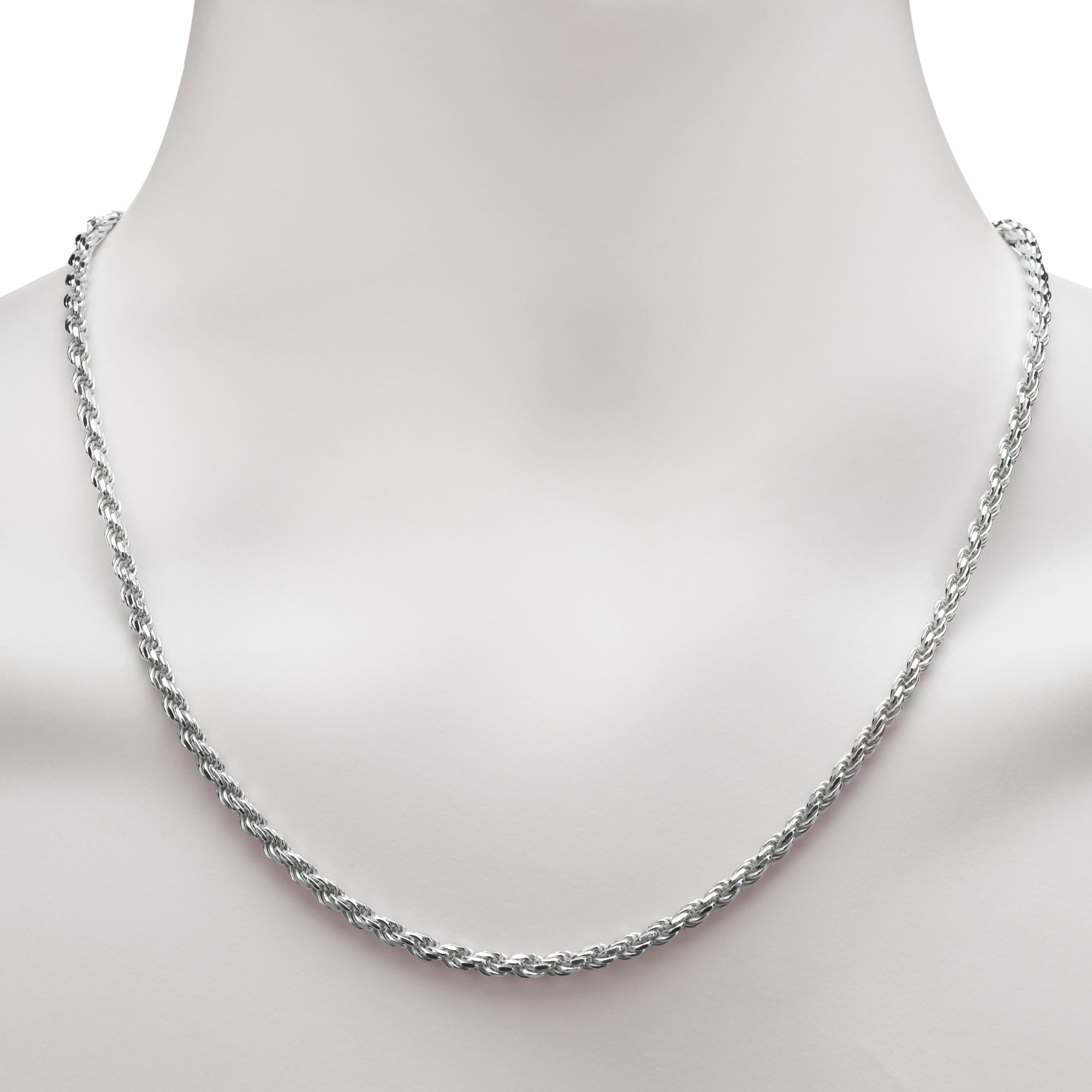 Rope Chain in Sterling Silver (20 inches and 3.6mm)