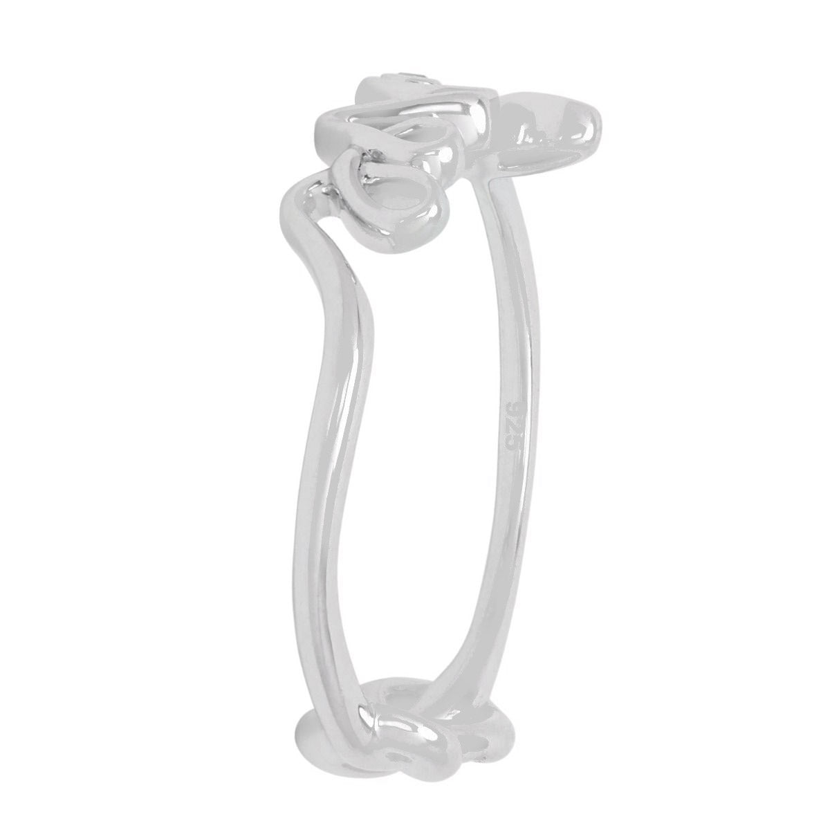 Love and Infinity Ring in Sterling Silver with Diamond (.01ct tw)