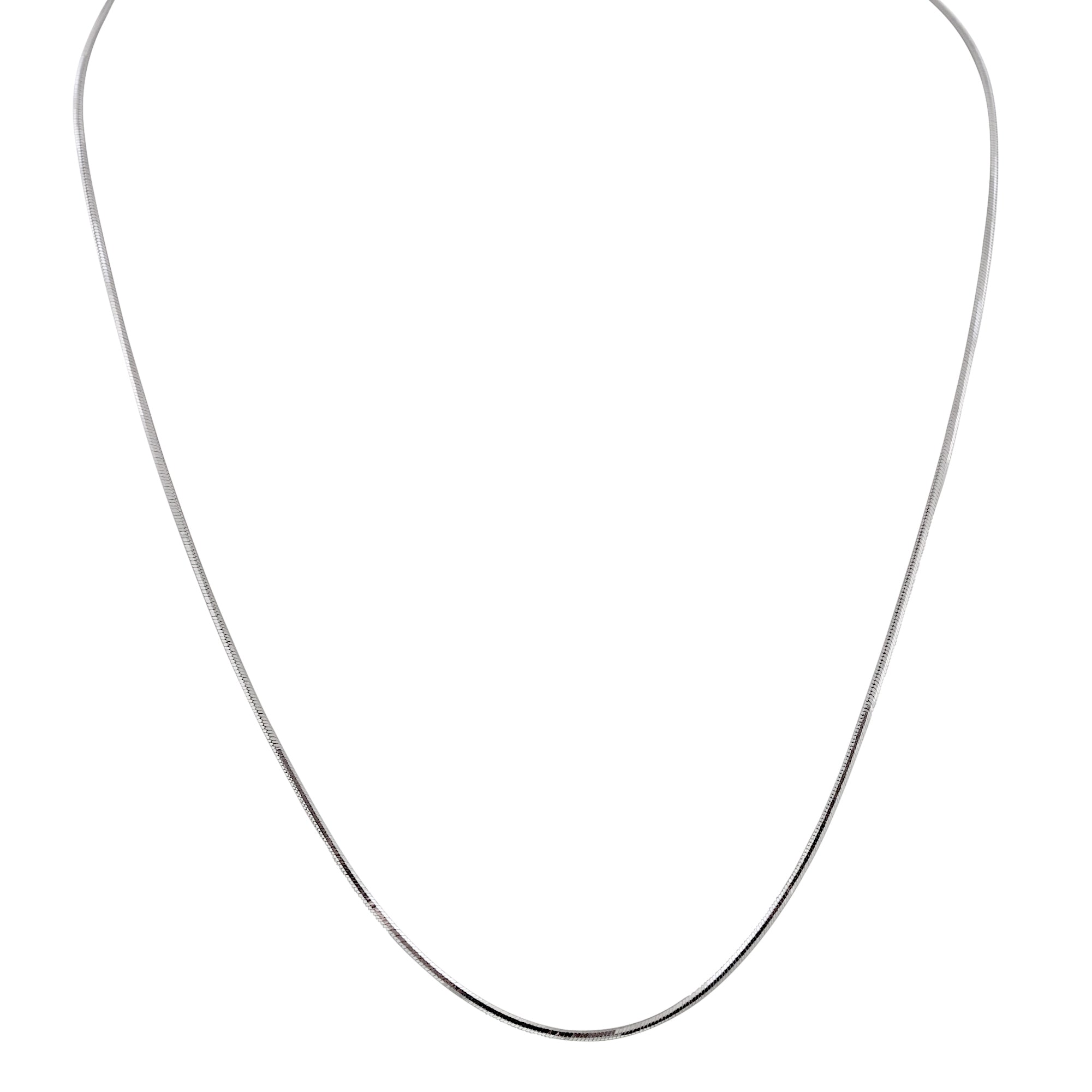 Square Snake Chain in Sterling Silver (18inches and 1.3mm wide)