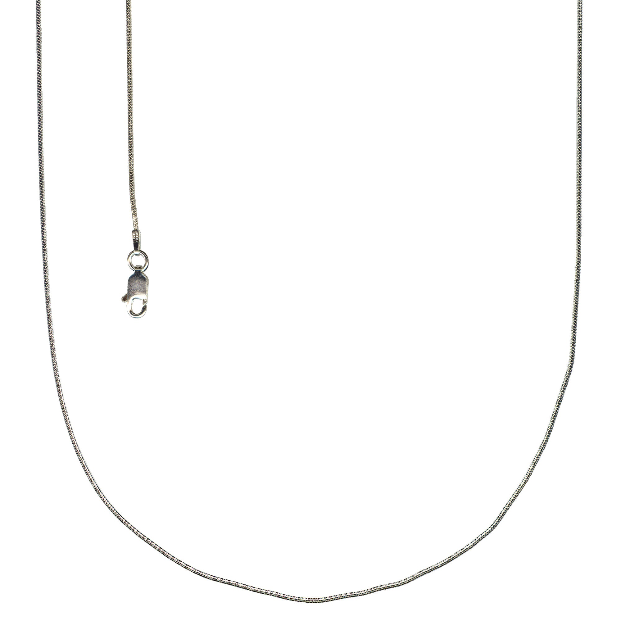 Snake Chain in Sterling Silver (18inches and .9mm wide)
