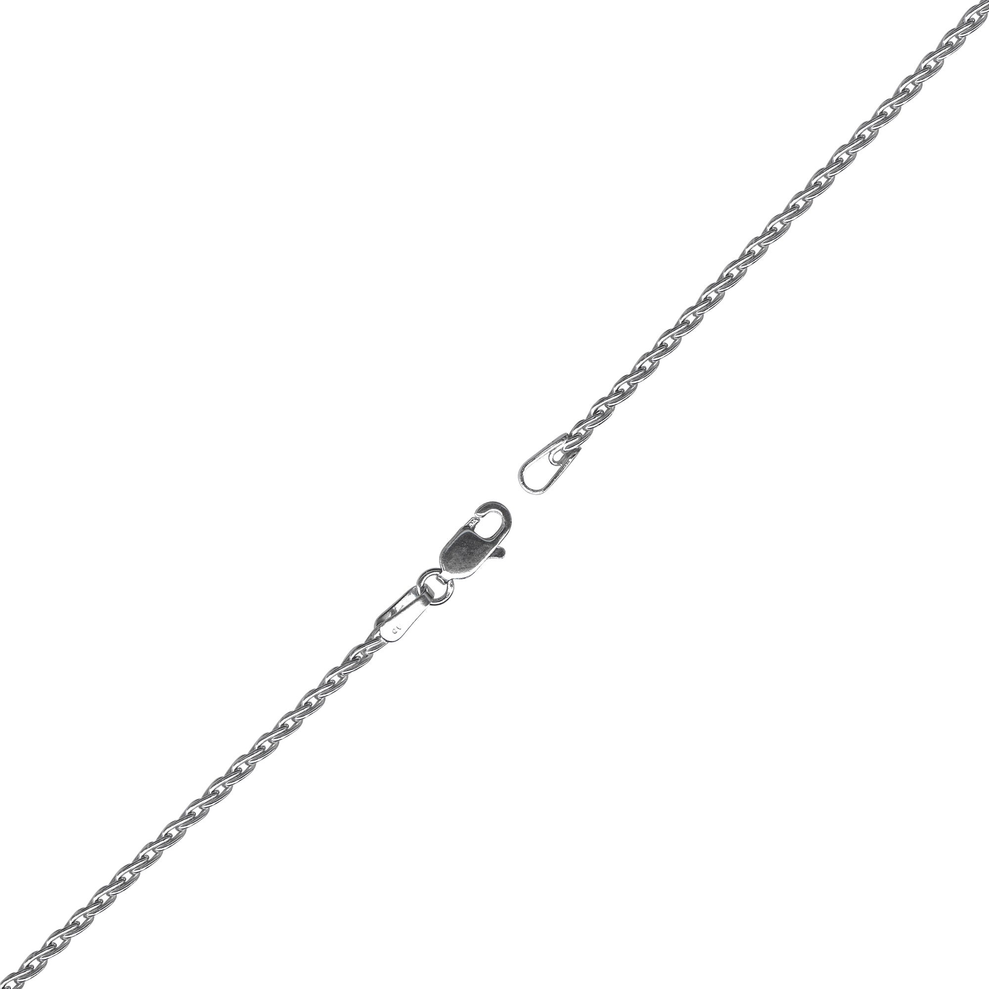 Parisian Wheat Chain in Sterling Silver (20 inches and 1.5mm wide)