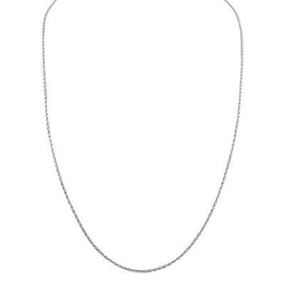 Parisian Wheat Chain in Sterling Silver (24 inches and 1.5mm wide)