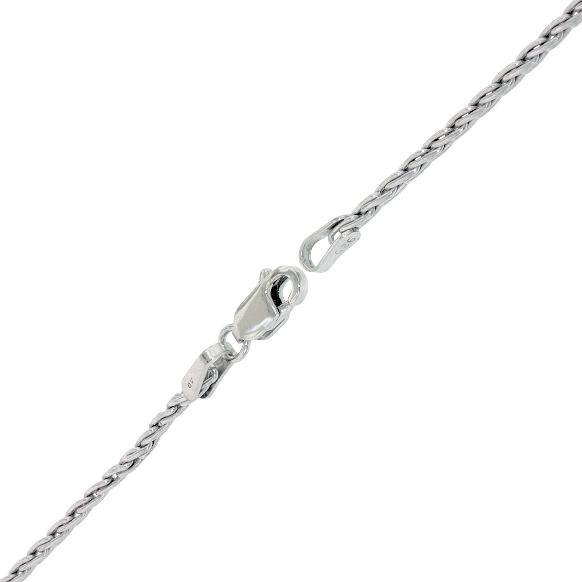 Parisian Wheat Chain in Sterling Silver (24 inches and 1.5mm wide)