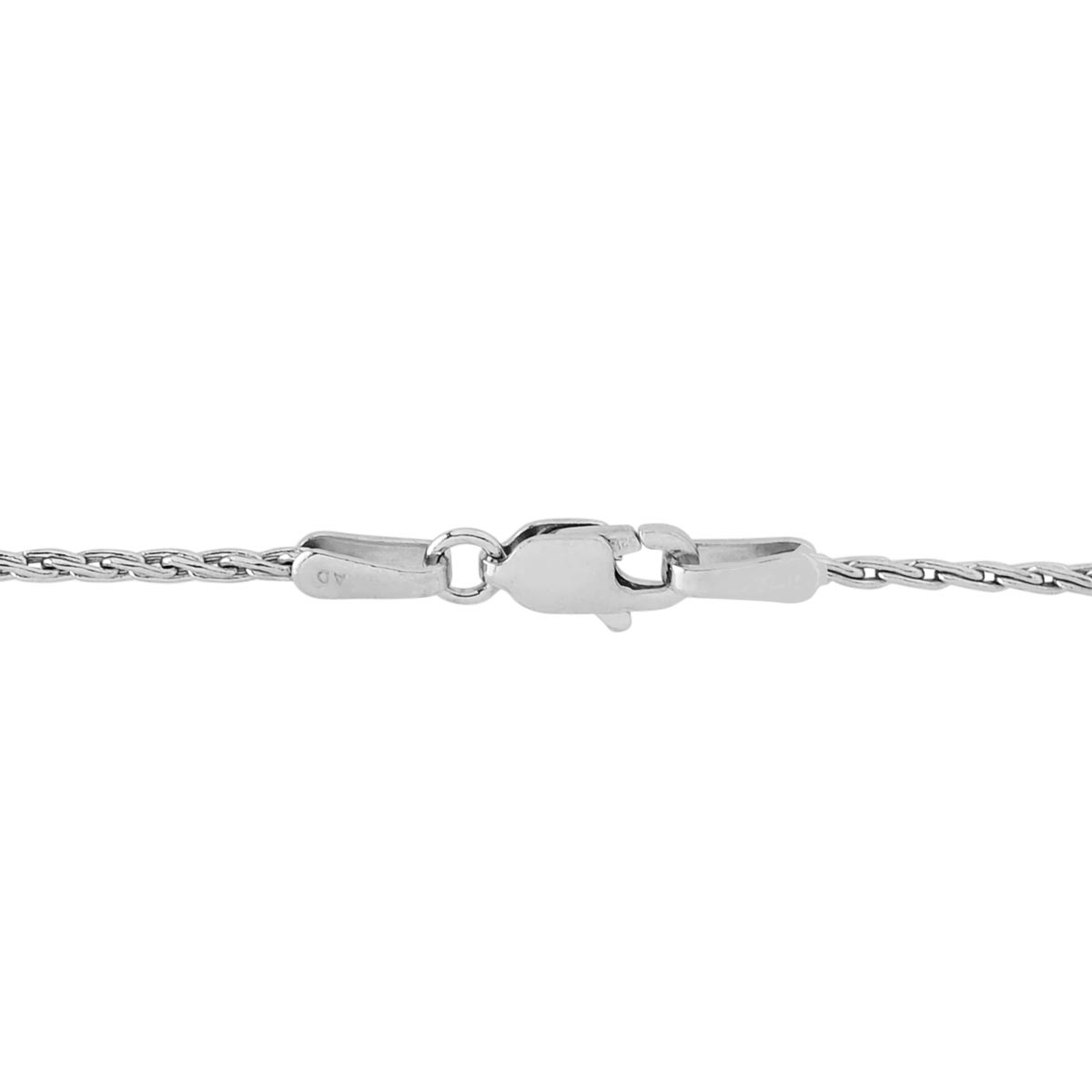 Rhodium Parisian Wheat Chain in Sterling Silver (18 inches and 1.2mm wide)
