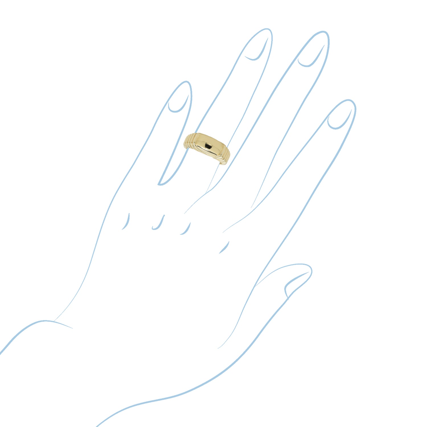 Estate Domed Ring in 14kt Yellow Gold