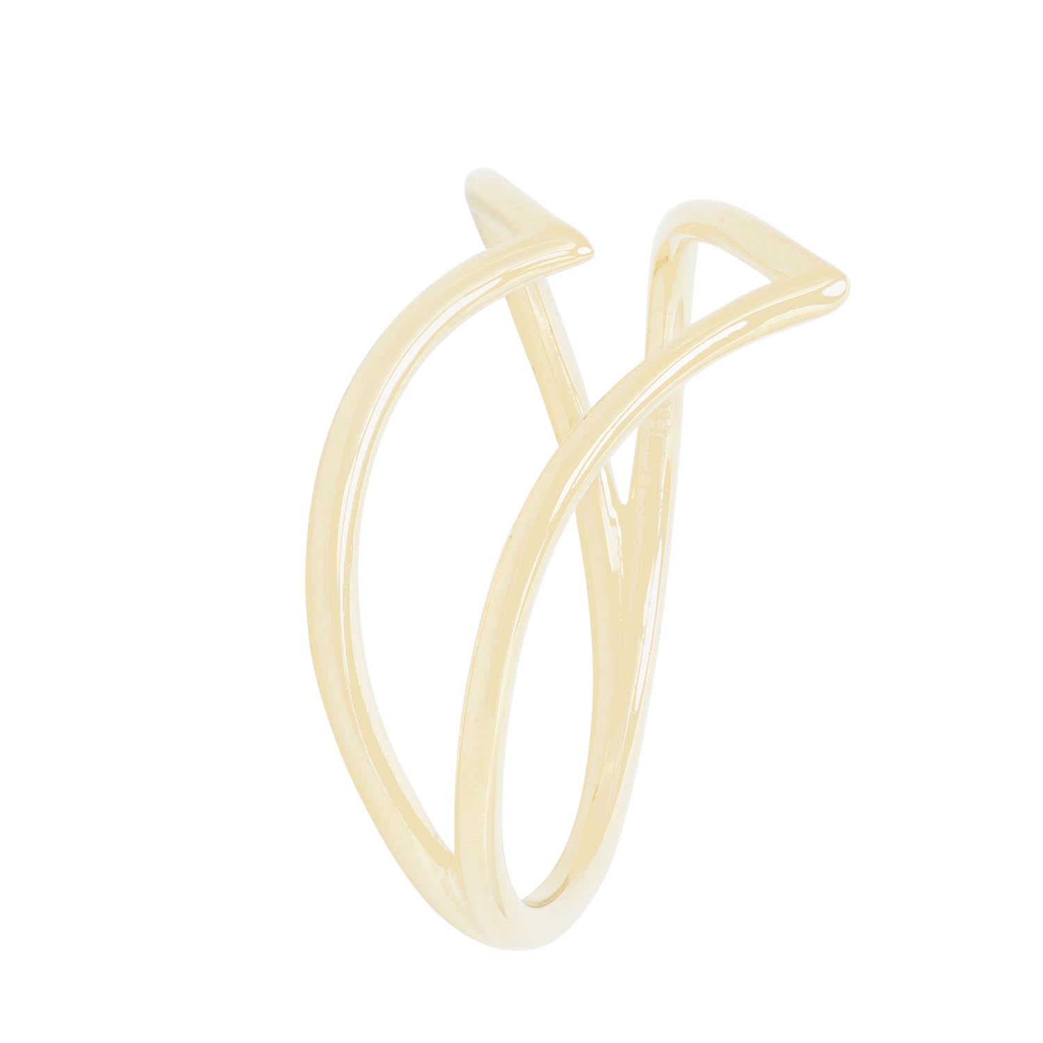 Double V Fashion Ring in 14kt Yellow Gold (size 8)