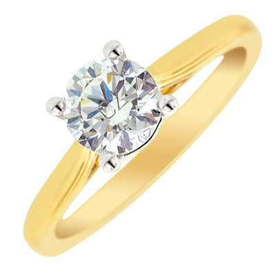 Martin Flyer Solitaire Engagement Ring Setting in 14kt Yellow Gold