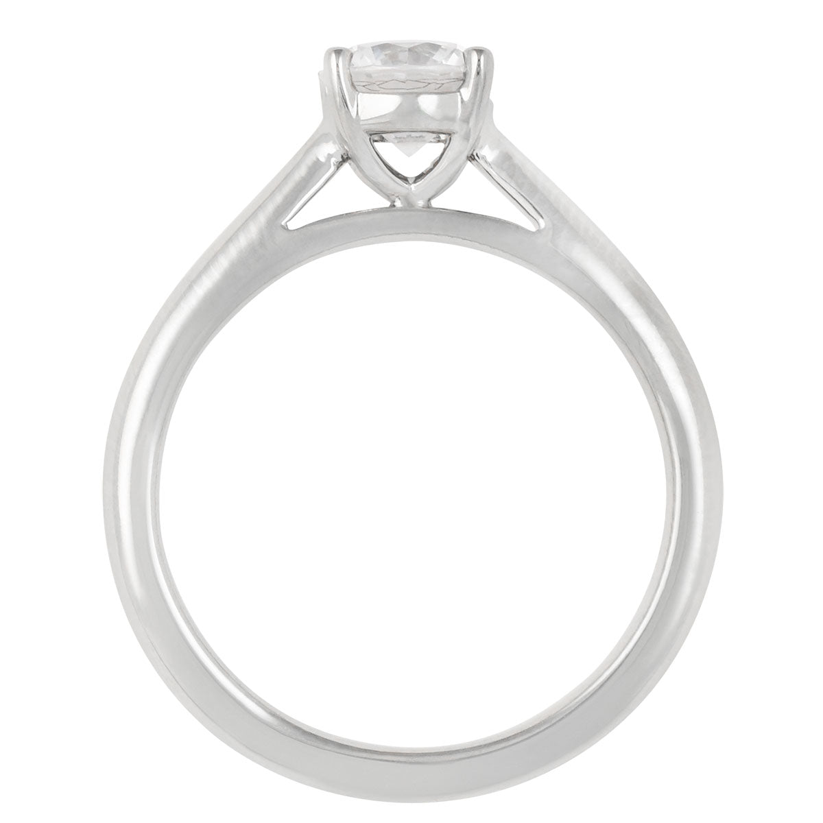 Martin Flyer Solitaire Four Prong Ring Setting in Platinum