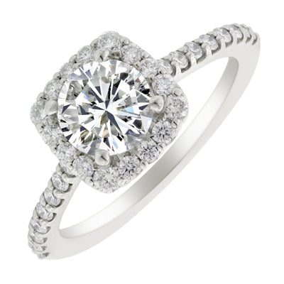 Ritani Diamond Halo Setting in 14kt White Gold (3/8ct tw)