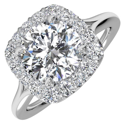 Ritani Diamond Halo Setting in 14kt White Gold (1/5ct tw)