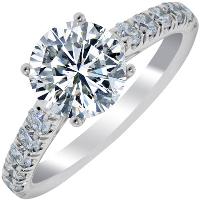 Martin Flyer Diamond Engagement Setting in 14kt White Gold (1/2ct tw)