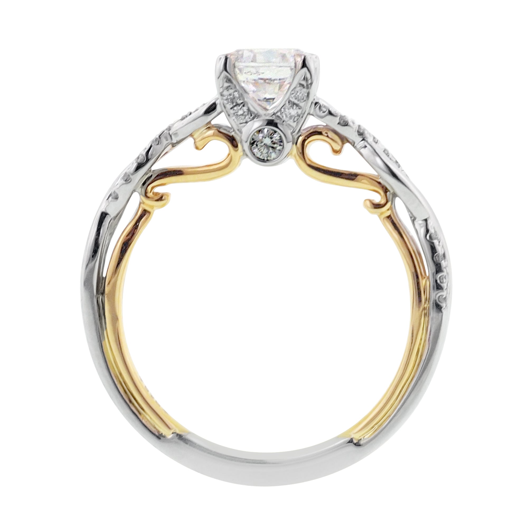 Daydream Diamond Setting in 14kt Yellow and White Gold (1/5ct tw)
