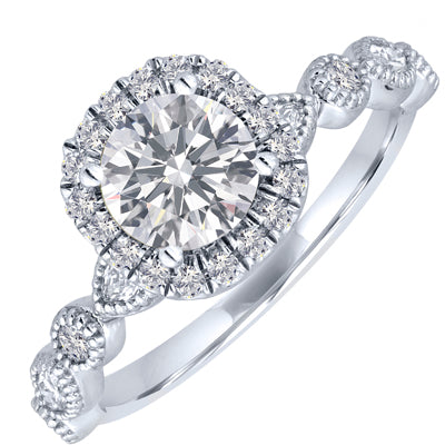 Diamond Setting in 14kt White Gold (3/8ct tw)