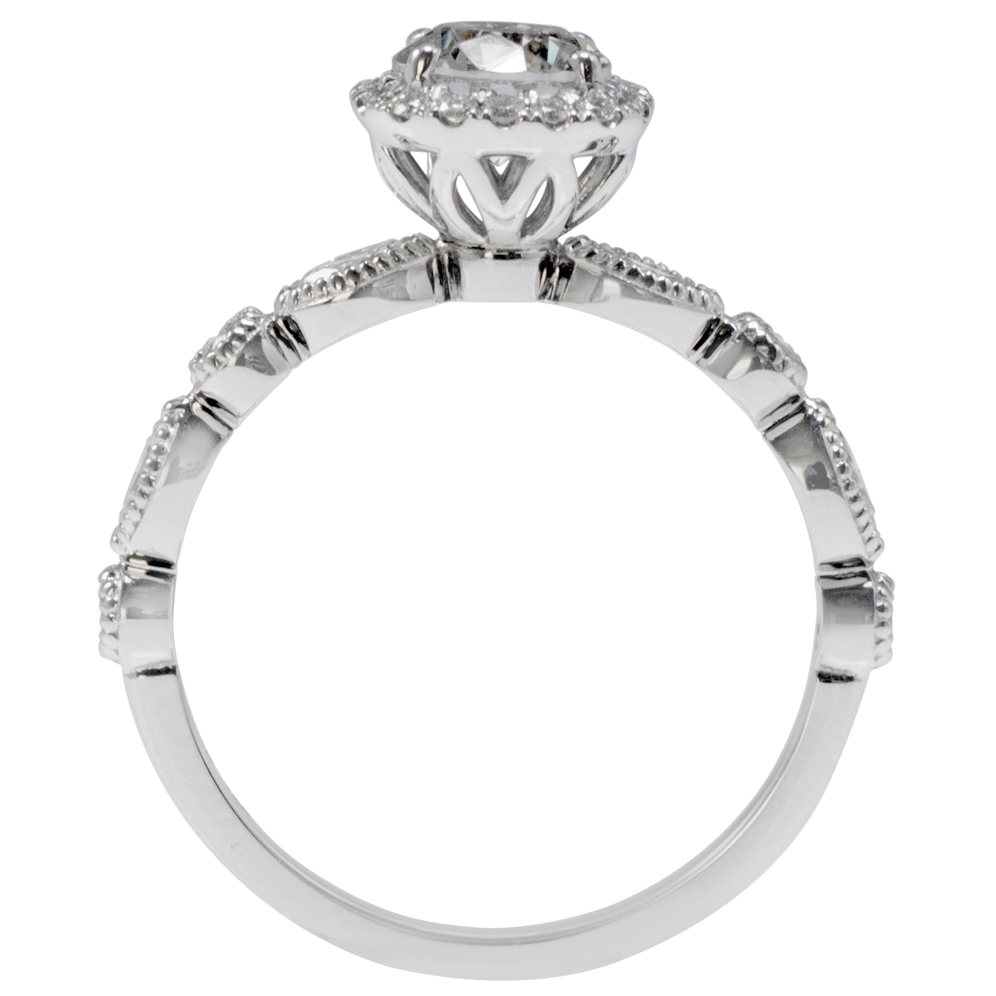 Diamond Setting in 14kt White Gold (3/8ct tw)