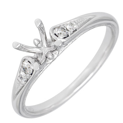Daydream Diamond Engagement Ring Setting in 14kt White Gold (1/10ct tw)