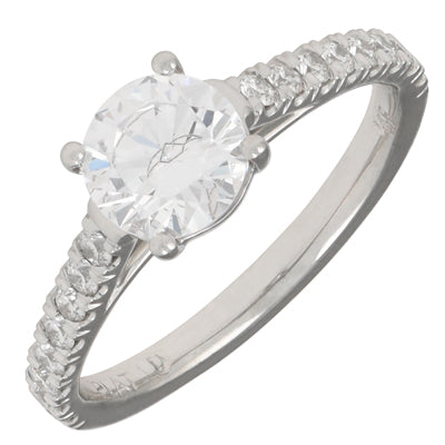 Martin Flyer Diamond Engagement Setting in Platinum (1/3ct tw)
