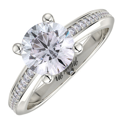 Michael M Diamond Engagement Ring Setting in 18kt White Gold (1/5ct tw)