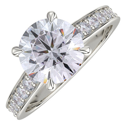 Michael M Diamond Engagement Ring Setting in 18kt White Gold (1/2ct tw)