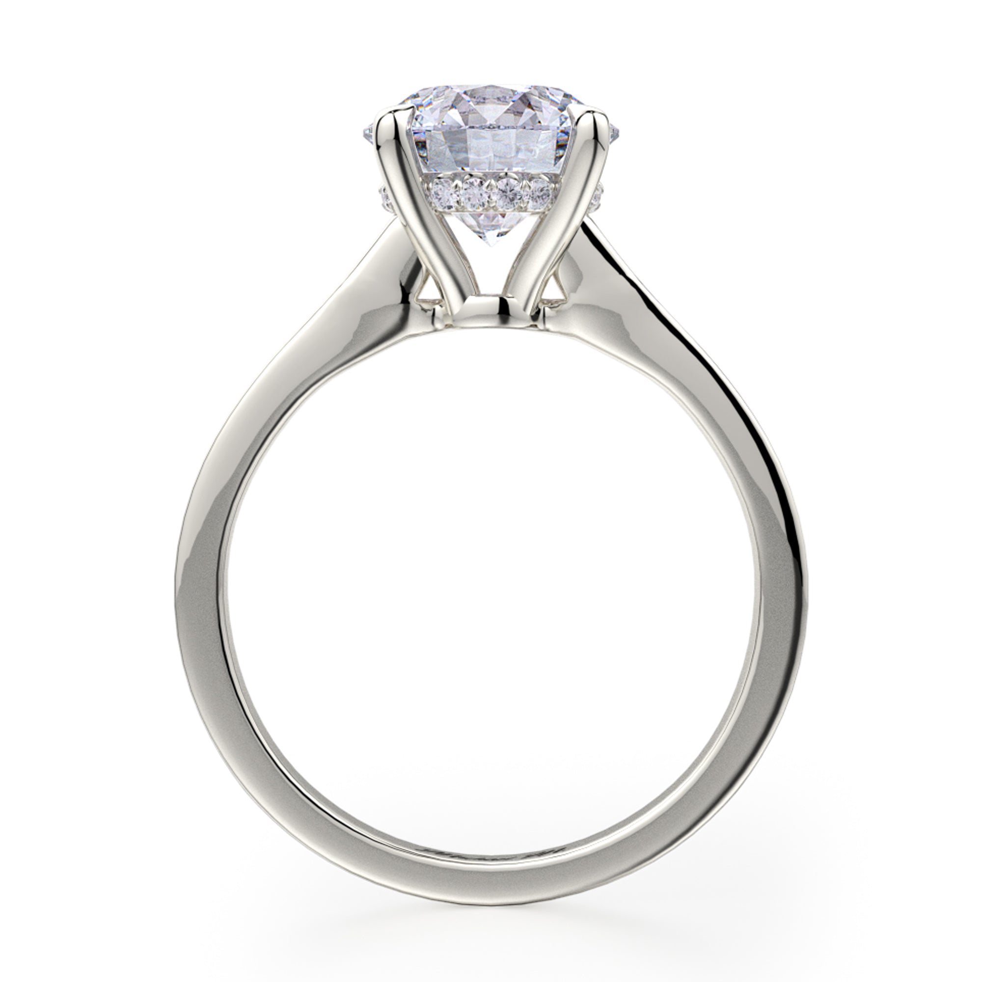 Michael M Diamond Engagement Ring Setting in 18kt White Gold (1/2ct tw)