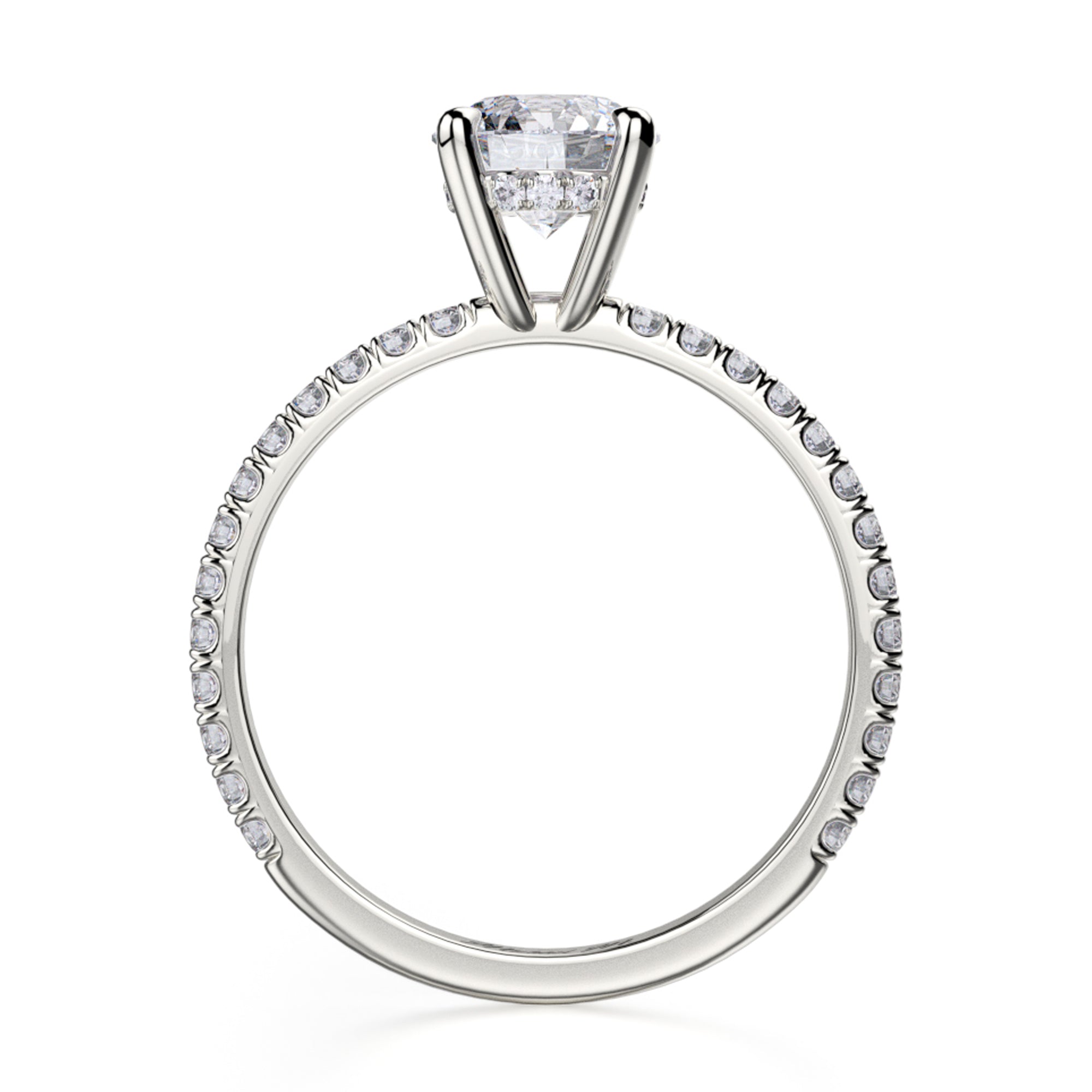 Michael M Diamond Engagement Ring Setting in Platinum (1/4ct tw)