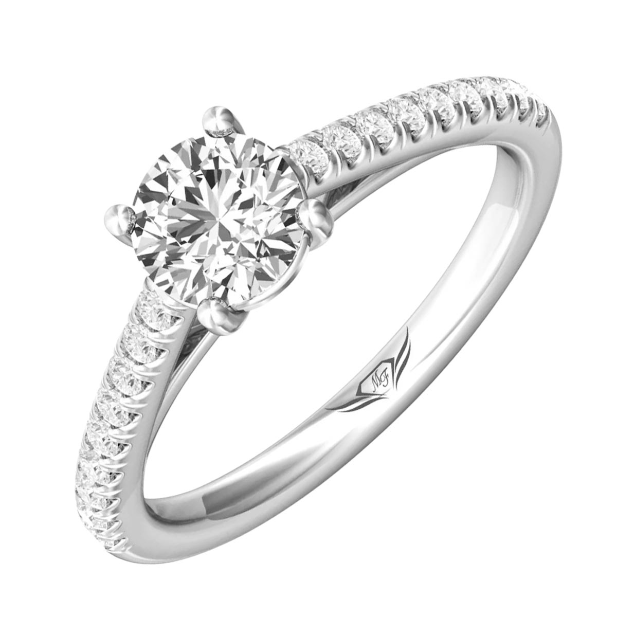 Martin Flyer Diamond Engagement Setting in 14kt White Gold (1/4ct tw)