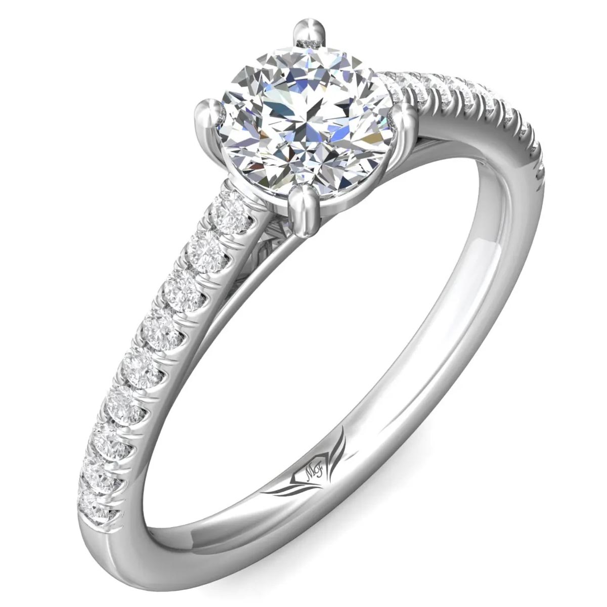 Martin Flyer Diamond Engagement Setting in 14kt White Gold (1/4ct tw)