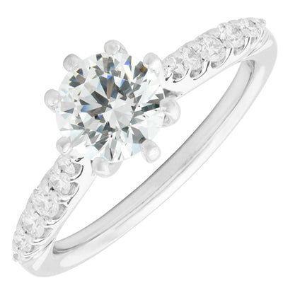 Ritani Tapered Diamond Engagement Ring Setting in 14kt White Gold (1/5ct tw)