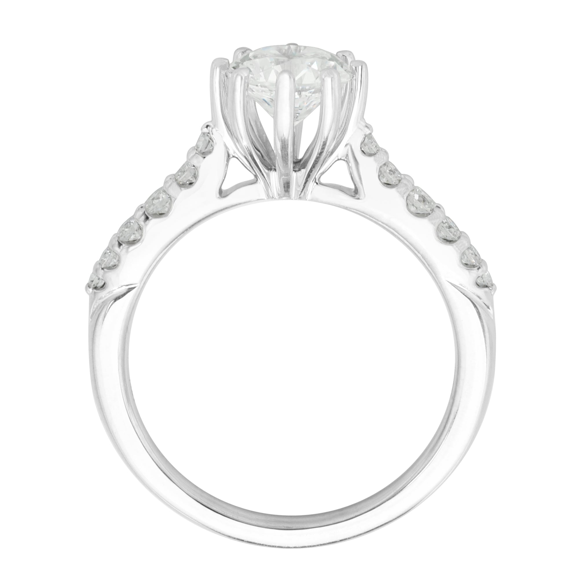 Ritani Tapered Diamond Engagement Ring Setting in 14kt White Gold (1/5ct tw)