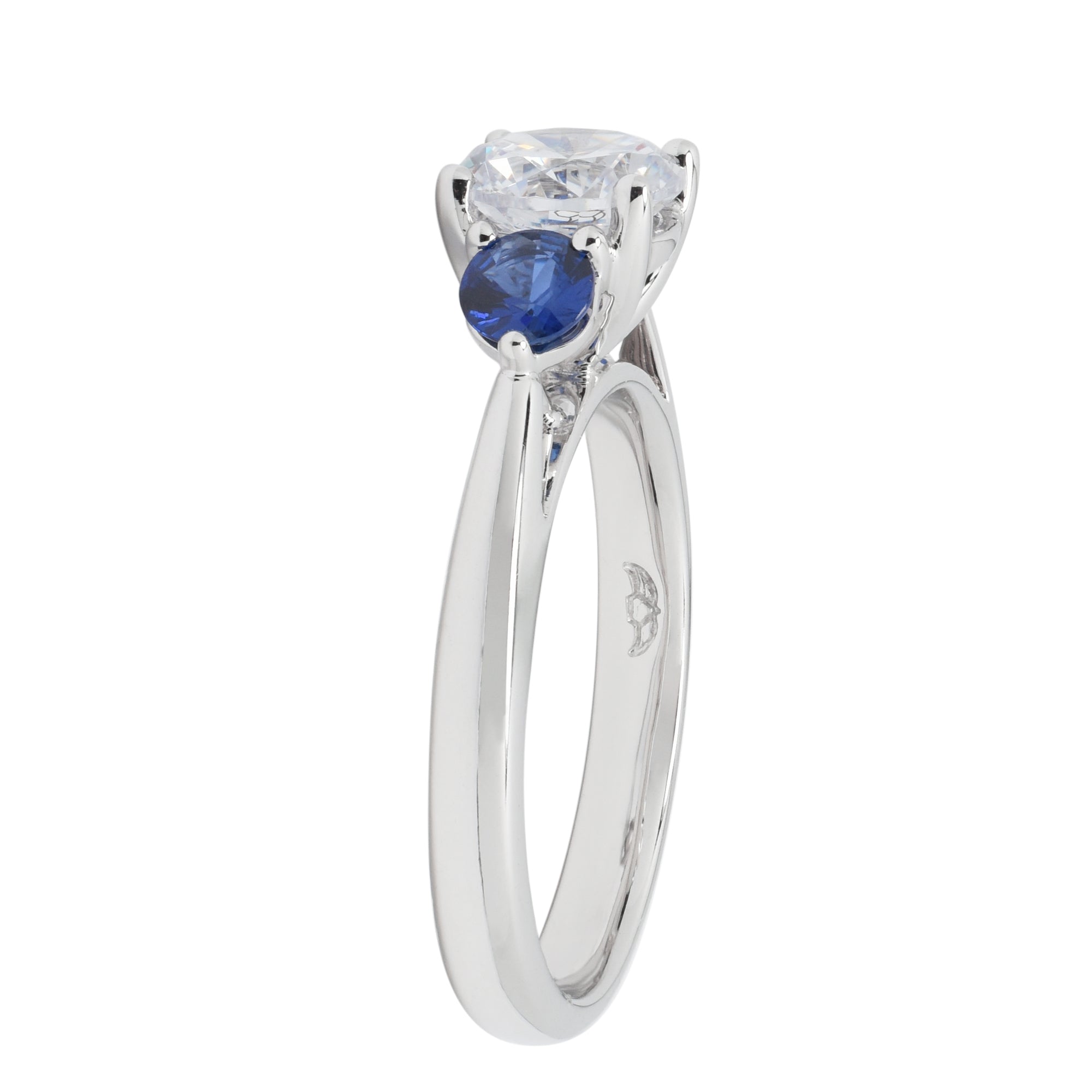 Martin Flyer Sapphire Engagement Ring Setting in 14kt White Gold